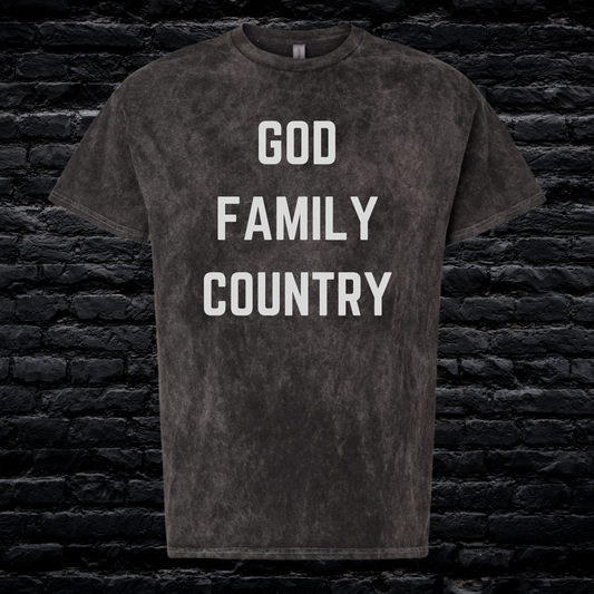 God Family Country Mineral Wash Tee